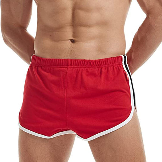 AIMPACT Mens Retro Running Shorts Workout Gym Athletic Sports Casual Jogger Shorts (Red XL)
