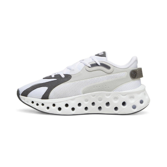 PUMA Mens Softride Frequence Sneaker White-Feather Gray 9